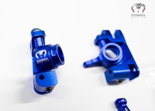 Aluminum Blue Knuckles Set (Complete) for 4x4 Slash, RUSTLER, Stampede, HOSS - Steering Knuckles, Steering Blocks and Rear Axle Carriers