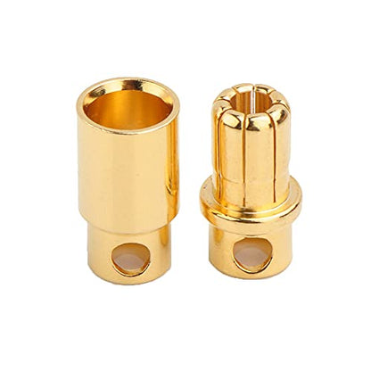 20Pairs Gold-Plated 8.0MM 8MM Banana Plug Bullet Male and Female Connector Adapter for RC Lipo Battery ESC Motors - size: 20 Pairs 8.0MM