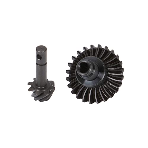 Heavy Duty Bevel Helical Overdrive Gear RC Car Bevel Gear 8T 24T/27T/30T/33T AR44 for 1/10 RC Rock Crawler Axial SCX10 II Axle Portal Spare Parts (24T 8T) - size: 24T 8T