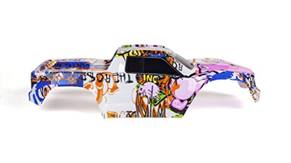 Custom Body Graffiti Pink Pig Style Compatible for V1 Traxxas Maxx 1/10 4X4 4WD Truck Shell Cover(Truck not Included) MX-PIG-01