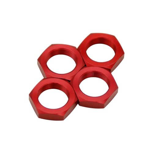 24MM Aluminium Wheel Nut Set (Red) | for 1/5 Scale Hpi ROVAN Km Baja 5b RC Car Parts - color: Red