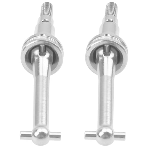 ShareGoo Steel CVD Drive Shaft Dogbone w/Hex Wheel Hubs Hex Adapter Compatible with MJX Hyper Go 14301 14302 1/14 RC Car (Silver) - color: Silver