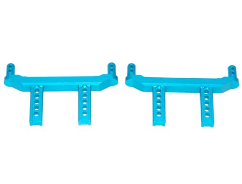 Body Post Compatible with SCY 16101 16102 16103 1/16 Parts RC Car F/R Body Pillars Front Rear Aluminum Alloy Upgrade Replace(Blue) - color: Blue