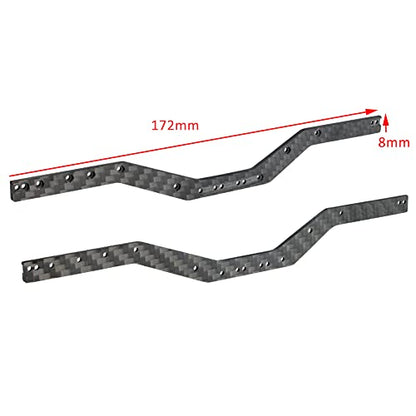 RC-Hub 2Pcs Carbon Fiber Frame Rails Left & Right Frame Chassis for 1/24 Axial SCX24 AXI90081 AXI00001 AXI00002 AXI00004 RC Crawler Car