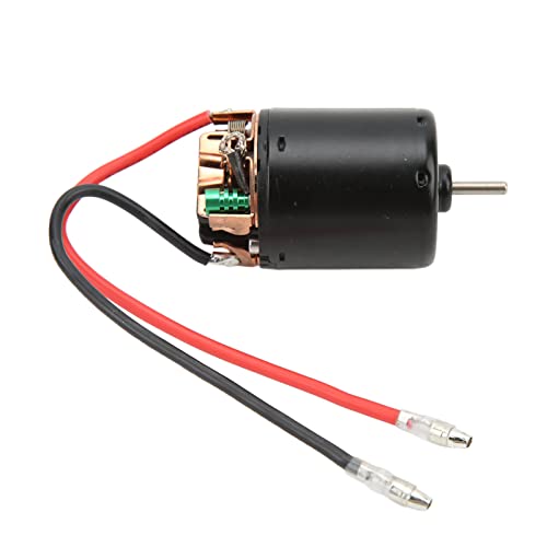 540 Brushed Motor Iron Copper 21T RC 540 Motor with External Carbon Brush Two Way Bearing for 1 10 RC Car for Axial SCX10 90046 Drift and Sport Use