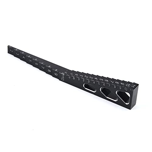 RC Model Car Ride Height Droop Gauge Adjuster Ruler for 1/10 1/16 1/14 RC Touring Car Drift car (Black) - color: Black