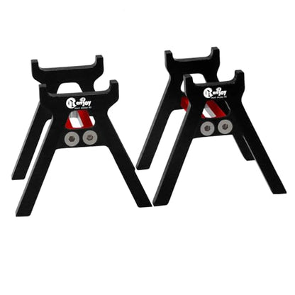 RC Car Stand Aluminum Alloy RC Car Static Display Stand RC Work Stand for 1/18 1/24 TRX4M FCX18 SCX24 FCX24 RC Car Upgrade Parts (Black) - color: Black