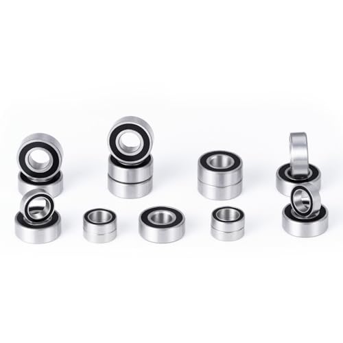18pcs/Set Steel Rubber Sealed Bearings Kit for Tamiya M05&M06 Series | 1/10 RC Car Upgrade Parts
