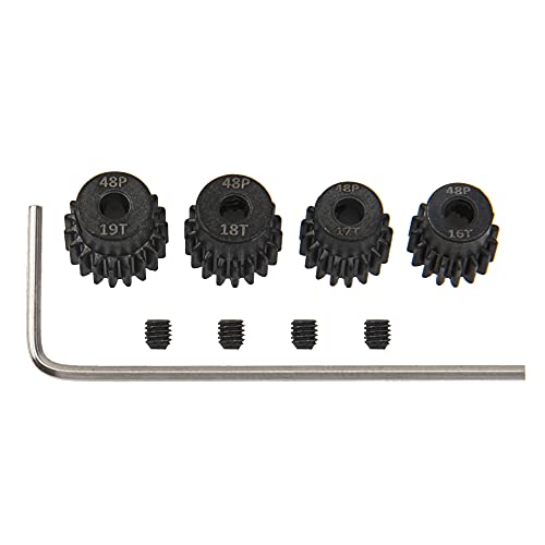 ShareGoo 48P Pinion Gear Set 16T 17T 18T 19T 3.175mm RC Motor Gear Compatible with Traxxas Redcat Tamiya Losi Arrma Axial SCX10 1/10 RC Crawler Car