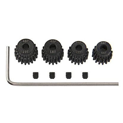 ShareGoo 48P Pinion Gear Set 16T 17T 18T 19T 3.175mm RC Motor Gear Compatible with Traxxas Redcat Tamiya Losi Arrma Axial SCX10 1/10 RC Crawler Car