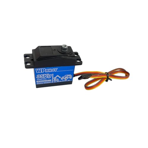 35kg high-Torque Waterproof Metal Gear Digital servo, Dedicated for Fixed-Wing Remote-Controlled Cars, Airplanes, and Robots. (Blue) - style: 35kg 90-360°