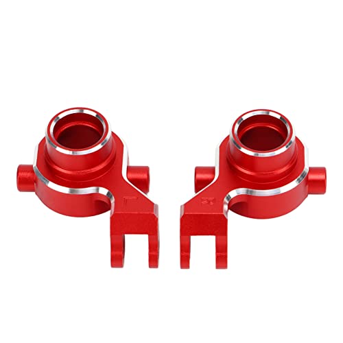 RC Rear Axle Seats, Durable Minimizes Backlash Friction Aluminum Alloy C Hub Set for 1/10 Scale RC Trucks Off-Road Racing Hobbyists - color: Red