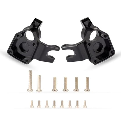 RC Steering Knuckle Block for Axial for Capra for UTB 18 1/18 CNC Aluminum Portal Axle Steering Knuckles Set RC for Racing Crawler Car Accessories(Black) - size: Black