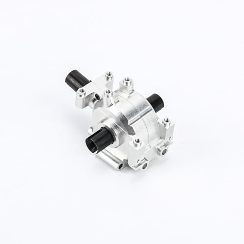 RCAWD Front Diff Set Aluminum Diff Case and Steel Differential Gear and Outdrive for 1-10 Losi Baja Rey Rock Rey Upgrade Parts (Silver)