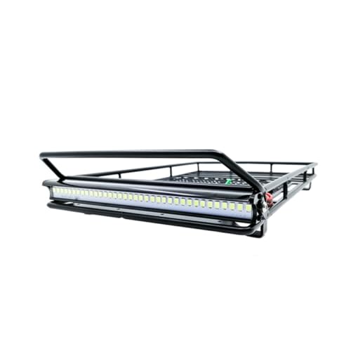 1:10 Crawler Car Luggage Bracket Roof Cargo Bracket Storage Shelf Led Lighted for Easy Access - size: 24.80X14.10X2.30CM