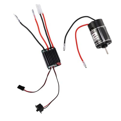 VINGVO 550 12T Brushed Motor with ESC for RC Cars, 320A Continuous Current High Motor for Crawlers Boats Trucks, Universal 6-12V NiMH LiPo