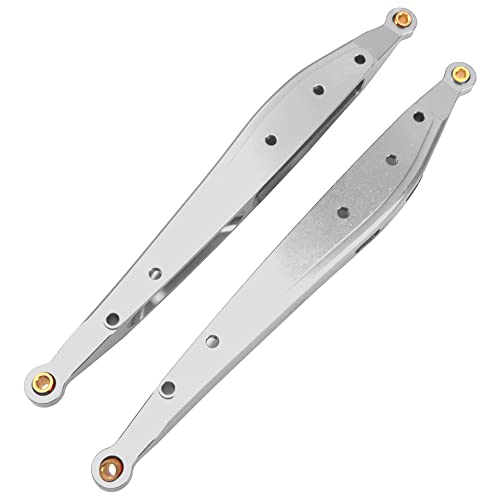 Metal Rear Trailing Arm Swing Arm Linkage Link Rod Pull Rod Compatible with Axial RBX10 Ryft 1/10 RC Crawler Upgrade Parts (Silver) - color: Silver