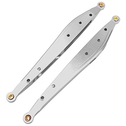Metal Rear Trailing Arm Swing Arm Linkage Link Rod Pull Rod Compatible with Axial RBX10 Ryft 1/10 RC Crawler Upgrade Parts (Silver) - color: Silver
