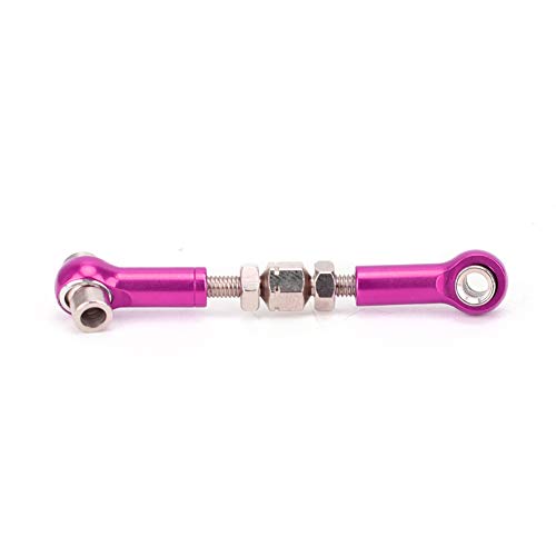6 Pcs Adjustable Servo Links Tie Rod Set High Precision Aluminum Alloy RC Car Accessories for 1/10 1/12 Buggy Touring Drift Cars Red Purple Black Dark Blue Light Blue (Purple) - color: Purple