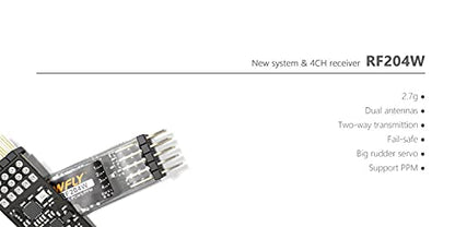 WFLY RC Receiver 2.4GHz Micro 4CH RC Receiver (W.Bus Compatible with S.Bus) USB RF204W