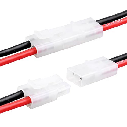 Hobbypark RC Battery/Charger Adapter Connector for Traxxas to Tamiya Plugs with 14AWG Gauge Wire