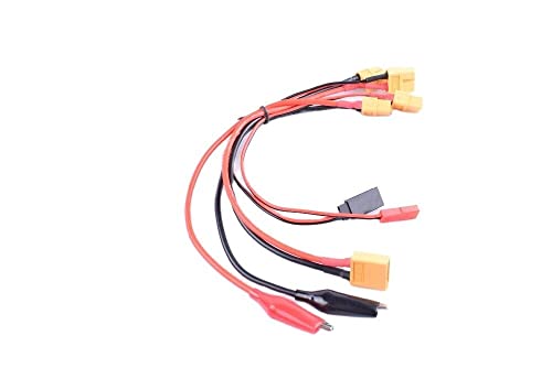 Replacement Part For 4 Pcs Female XT60 Charge Cable Set JST Croc Clips For RC Charger Mini B6AC