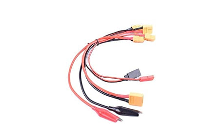 Replacement Part For 4 Pcs Female XT60 Charge Cable Set JST Croc Clips For RC Charger Mini B6AC