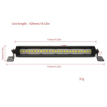 DKKY RC Car LED Lights Kit Light Bar for 1/10 RC Crawler Axial SCX10 Traxxas TRX4 Arrma Senton Redcat Gen7 Tamiya D90 CC01 (110mm/25 Beads) - size: 110mm/25 Beads