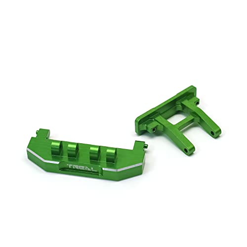 TREAL Aluminum 7075 Rear Bumper Mount for Axial SCX24 Deadbolt AXI90081 1/24 RC Crawler Car Upgrade Parts (Green) - color: Green