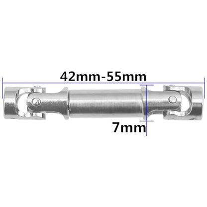 2Pcs Vgoohobby 2mm 3mm 4mm Metal RC Drive Shaft CVD Driveshaft Compatible with WLtoys Axial MN Model WPL Tamiya 1/24 1/18 1/16 1/14 1/12 RC Military Crawler Car Tractor Truck (42-55mm 3-3) - color: 42-55mm 3-3