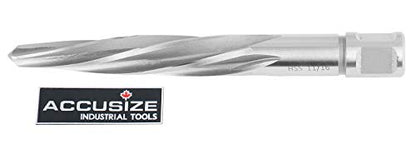Accusize Industrial Tools Chucking Reamer, 11/16 in, 0521-1116 | 11/16" HSS Aligning Reamer with 3/4" Weldon Shank - size: 11/16 in.