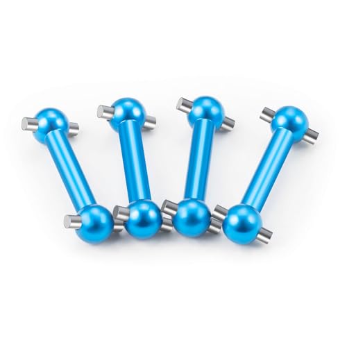 4Pack MORFUM Aluminum Alloy Dogbone Shaft CVD Drive Shaft Front & Rear Dog Bone Compatible with Tamiya TT02 1/10 RC On Road Touring Car Upgrade Replacement Parts (TT02 Dog Bone Drive Shaft) - color: Tt02 Dog Bone Drive Shaft