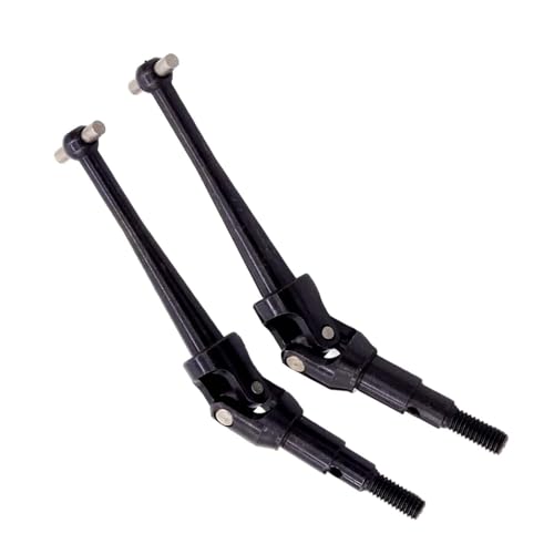 2X Transmission Axle for RC Cars, Metal Driveline Axles for DIY Projects in Scale 1/16- Black - color: Black