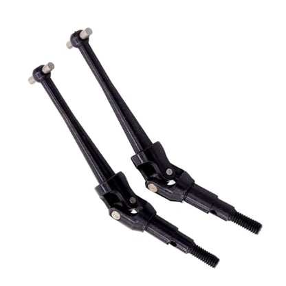 2X Transmission Axle for RC Cars, Metal Driveline Axles for DIY Projects in Scale 1/16- Black - color: Black