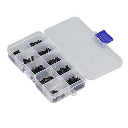 Rust Proof RC Screw Kit Iron Replacement Spare Parts Box with 160pcs Various Sizes for 1/18 Crawler