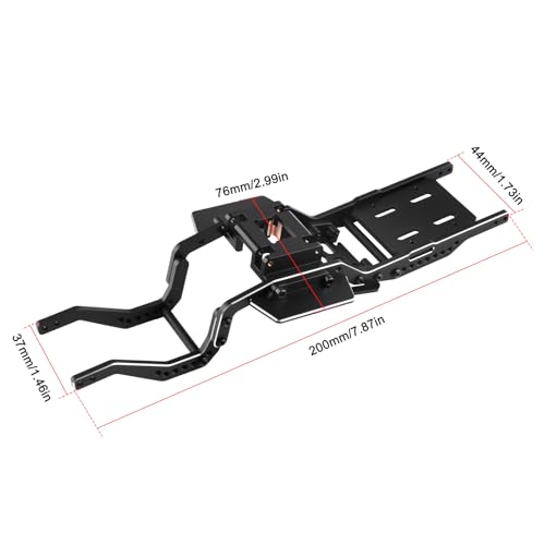 Aluminum LCG Chassis & Brass Skid Plate Kit 10° Angled for TRX4M | CNC Precision, Chassis Upgrade, Supports Multi-point Shock Installation