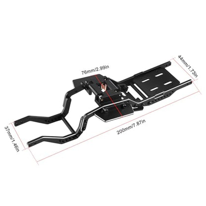 Aluminum LCG Chassis & Brass Skid Plate Kit 10° Angled for TRX4M | CNC Precision, Chassis Upgrade, Supports Multi-point Shock Installation
