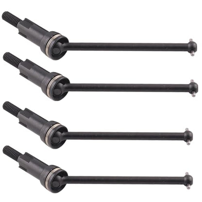 Steel Universal Front and Rear CVD Axles Drive Shafts Set with Aluminum 7075 Wheel Hex Upgrade Parts for Arrma 1/18 Granite Grom Mega 380 Brushed 4x4 Monster Truck RTR, Black (4PCS) - color: Front-rear Cvd- Black
