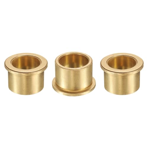 uxcell 3Pcs Flange Sleeve Bearings, 25mm Bore x 32mm OD x 25mm Length, Self-Lubricating Sintered Bronze Bushings - size: 25mm Bore x 32mm OD x 25mm Length