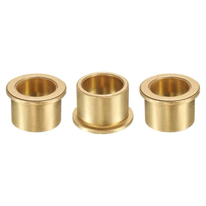 uxcell 3Pcs Flange Sleeve Bearings, 25mm Bore x 32mm OD x 25mm Length, Self-Lubricating Sintered Bronze Bushings - size: 25mm Bore x 32mm OD x 25mm Length