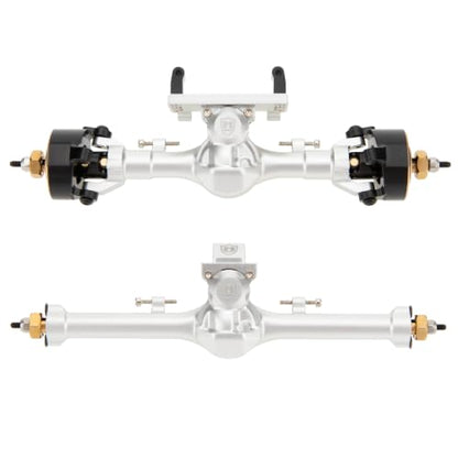 MEUS RACING SCX24 Metal V3 Isokinetic Axles +9MM with 3-Section CVD for Axial 1/24 SCX24 - color: Silver