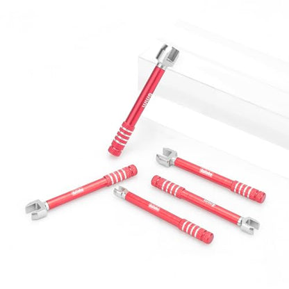 daitoku RC Wrench 3.0/4.0/5.0/5.5/6.0mm Turnbuckle Nut Ball Joint Remover 5PCS for RC Crawler Car Boat Drone Upgrade Parts (Red) - color: Red