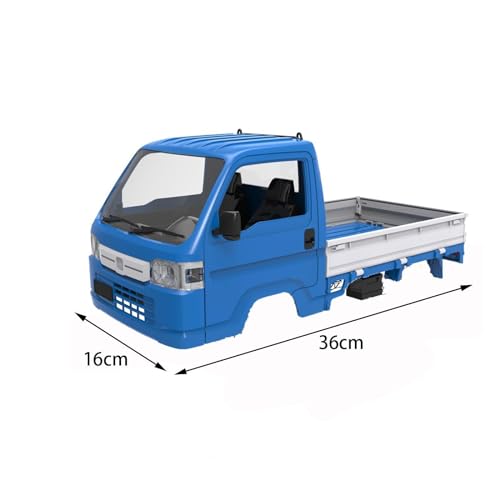 Kowaku RC Body Shell Replacement - DIY Easy to Install Spare Parts for WPL D12 WL01 Ld1297 1:16 RC Crawler, Blue