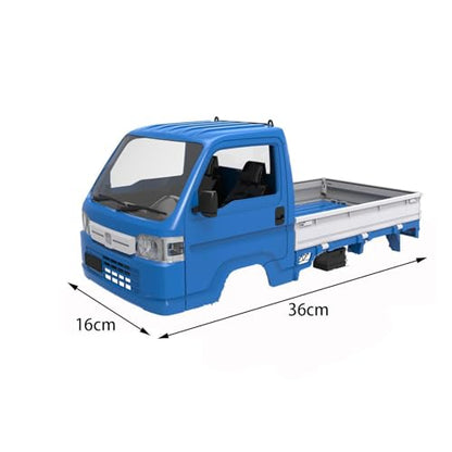 Kowaku RC Body Shell Replacement - DIY Easy to Install Spare Parts for WPL D12 WL01 Ld1297 1:16 RC Crawler, Blue