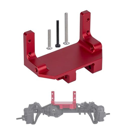 SCX10 III Servo Mount, Aluminum AR45P Portal Mount 4-Link Suspension for 1/10 RC Crawler Axial SCX10 III Sevro On Axle Mount Upgrades (Red) - color: Red
