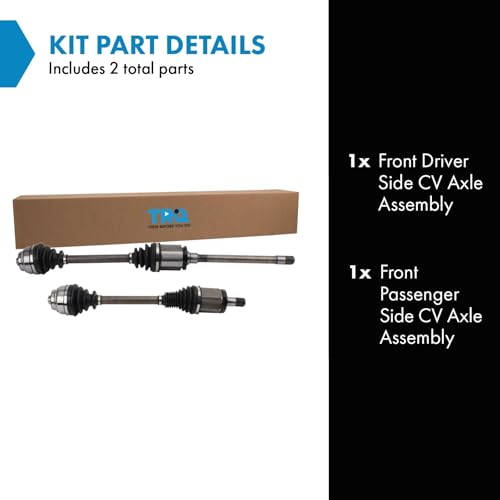TRQ Front Driver & Passenger Side CV Axle Assembly Set for 11-17 BMW X3 15-18 X4 - style: CSA50034