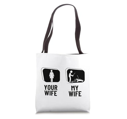 Remote Control Racing Your Wife My Wife Husband RC Cars Tote Bag