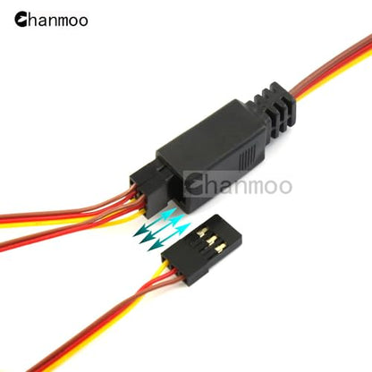 RC JR Style Servo Splitter 1 Male to 2/3/4/5/6 Female Y Harness Leads Y Splitter Cable Lead Wire 350mm for RC Cars Airplane Drone Receiver Servo ESC Cable Servo Fan 2Pcs (1 Male to 6Female) - style: 1 Male to 6Female