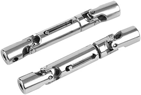RC Car Drive Shaft, 2 Pcs Metal Universal RC Drive Shaft for WPL 1/16 Scale RC Military Truck RC Model Upgrade Parts Accessories