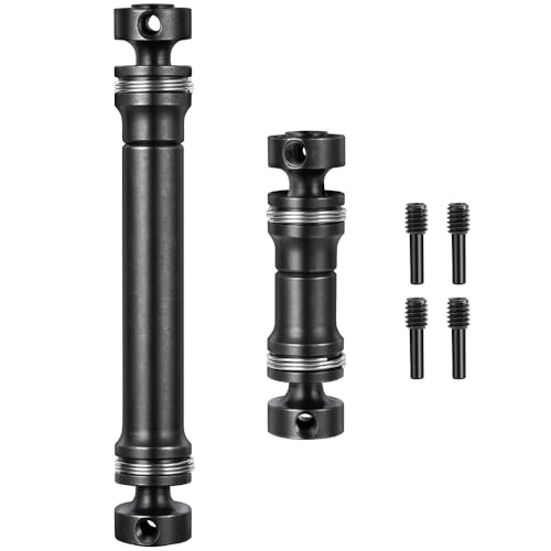 MORLORDY 2Pcs Driveshafts Hardened Steel Center Drive Shaft for 1/16 Scale Mini E-REVO/E-Revo VX/Slash 4WD/ Summit/Summit VXL RC Truck Upgrade Part